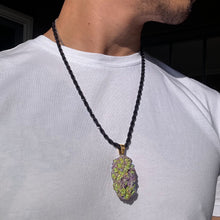 Load image into Gallery viewer, KannaBling - Black Rhodium Oxy Rope Chain 24&quot; Marijuana Weed Necklace 