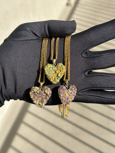 Kannabling Heart Female Pendant Gold Weed 420 Jewelry