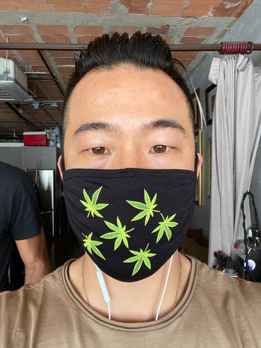Mask - Poly Spandex Washable Marijuana Print