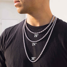 Load image into Gallery viewer, KannaBling - Crown Bail Platinum Rope Chain (Men)