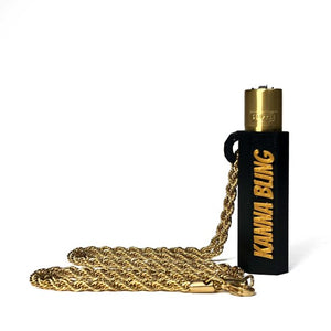 Gold Clipper Lighter Holder Rope Chain 30"