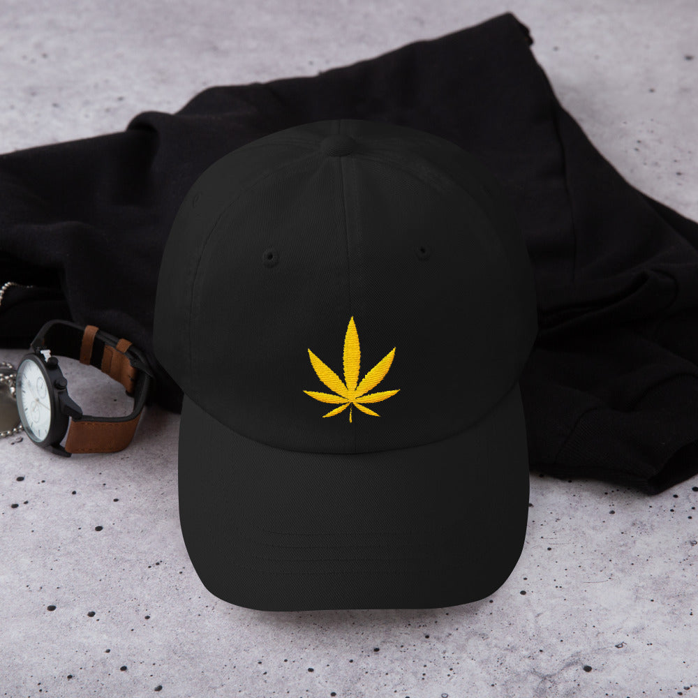 KannaBling - Ball Cap Cannabis Leaf of Gold